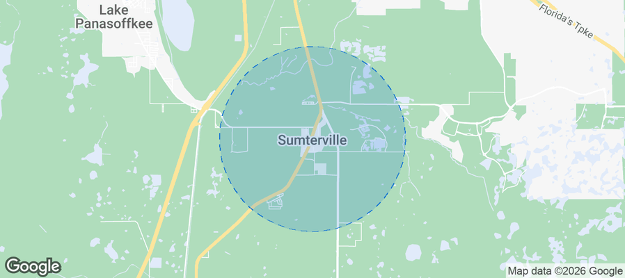Sumterville Airbnb map
